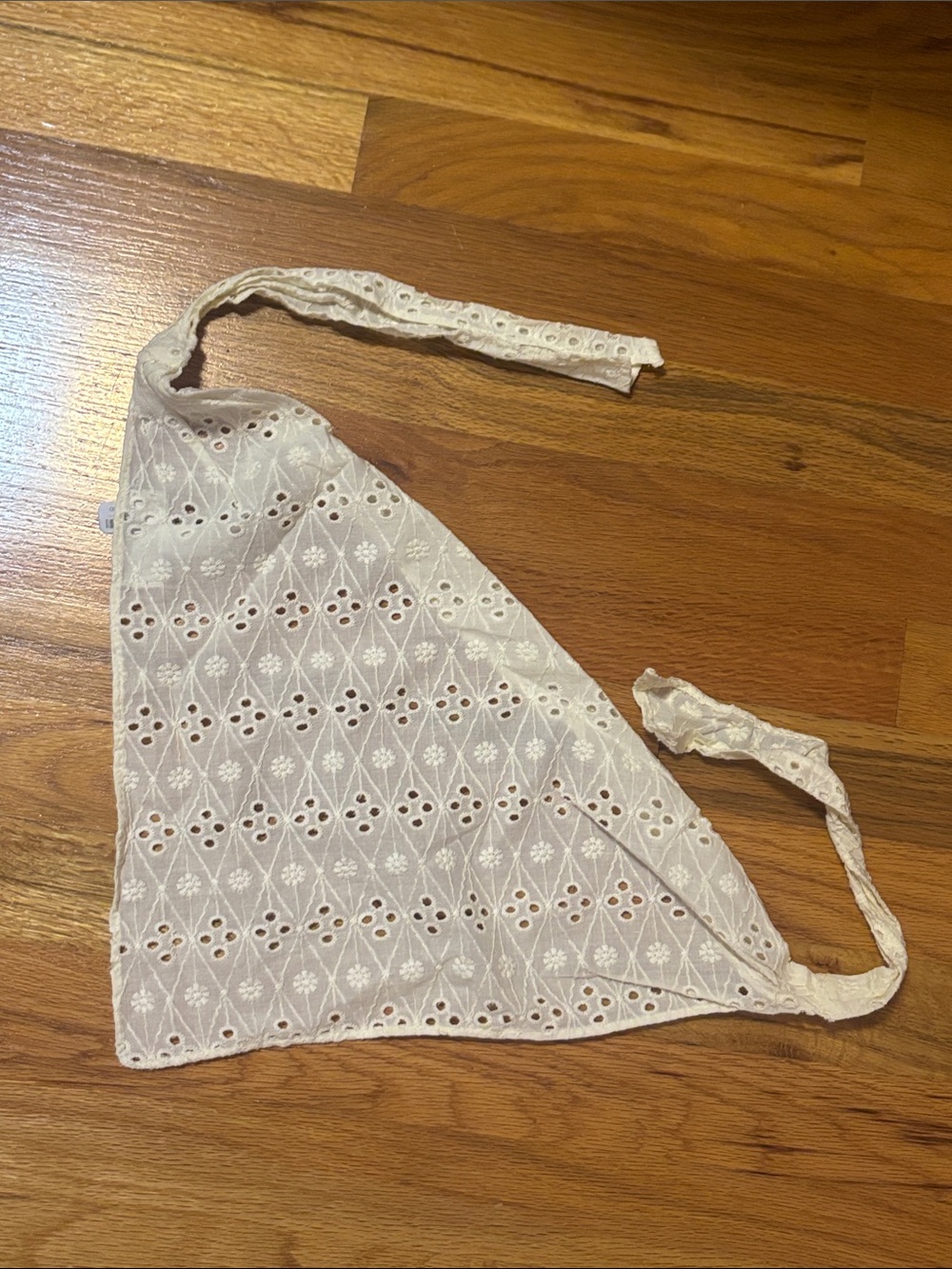 Free People Cream Eyelet Bandana Shoulder Bag